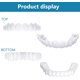 thumbnail image 3 of 2 pares de carillas instantáneas para dentaduras postizas, dientes postizos, blanqueamiento, cosmética, cobertura dental, dientes de sonrisa a presión, carillas superiores e inferiores, dientes posti, 3 of 5