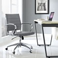 thumbnail image 5 of Modway Jive Modern Mid Back Vinyl & Aluminum Office Chair in Gray/Chrome, 5 of 8
