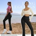 thumbnail image 3 of OQQ Women's Yoga pants ribbed seamless sports high-waisted flare pants, 3 of 4