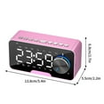 thumbnail image 2 of Hwkond Bluetooth Speakers Mirror Clock Bluetooth Speaker Desktop HIFI Card Insert Knob Alarm Clock Audio On Clearance, 2 of 6