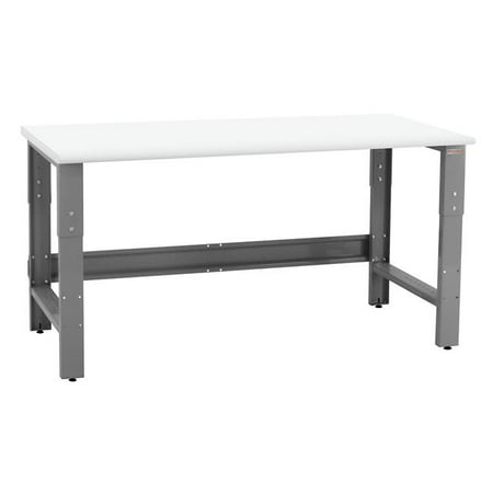 

24 x 48 x 30 to 36 in. Adjustable Height Roosevelt Workbenches with Formica Laminate Top Gray & White