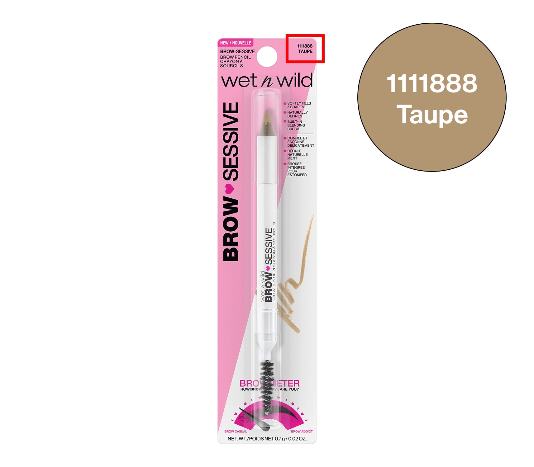 (3 pack) Wet N Wild Brow Sessive Brow Pencil, Taupe