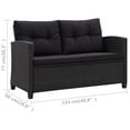 thumbnail image 2 of vidaXL Patio Sofa Outdoor Conversation Set with Cushions 6 Piece PE Rattan, 2 of 12