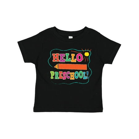 

Inktastic Hello Preschool 1st Day of School Gift Toddler Boy or Toddler Girl T-Shirt