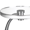 thumbnail image 2 of Uttermost Waveney Iron Metal and Crystal Drink Table in Polished Nickel, 2 of 5