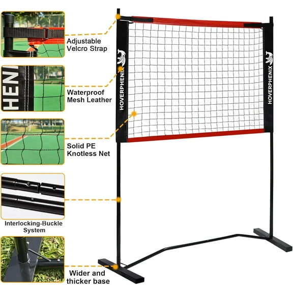 Adjustable Height Dink Training Rebounder Net Set for Pickleball, Includes 2 Paddles, Balls & Carry Bag