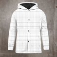 thumbnail image 3 of Gmluru Mens Flannel Shirts Checkered Printed with Hooded Fleece Long Sleeved Hooded Plaid Flannel Coat, 3 of 4