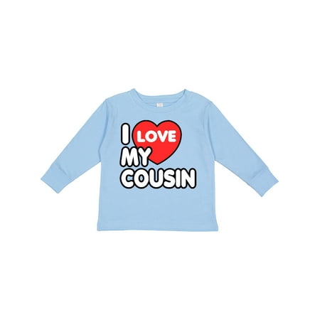 

Inktastic I Love My Cousin Gift Toddler Boy or Toddler Girl Long Sleeve T-Shirt