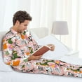 thumbnail image 6 of Naloa Cartoon Halloween Men’s Pajamas Set - Long Sleeve Button Down Sleep Shirt and Pajama Bottoms Sleepwear Set-Medium, 6 of 7