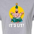 thumbnail image 3 of SpongeBob SquarePants - Patrick It's Lit - Juniors Cropped Cotton Blend T-Shirt, 3 of 6