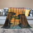 thumbnail image 2 of Orinice Beavers Sunset Grass Warm Lightweight Blanket Soft Fleece Blankets Throw Blanket for All Seasons 60x80in, 2 of 6