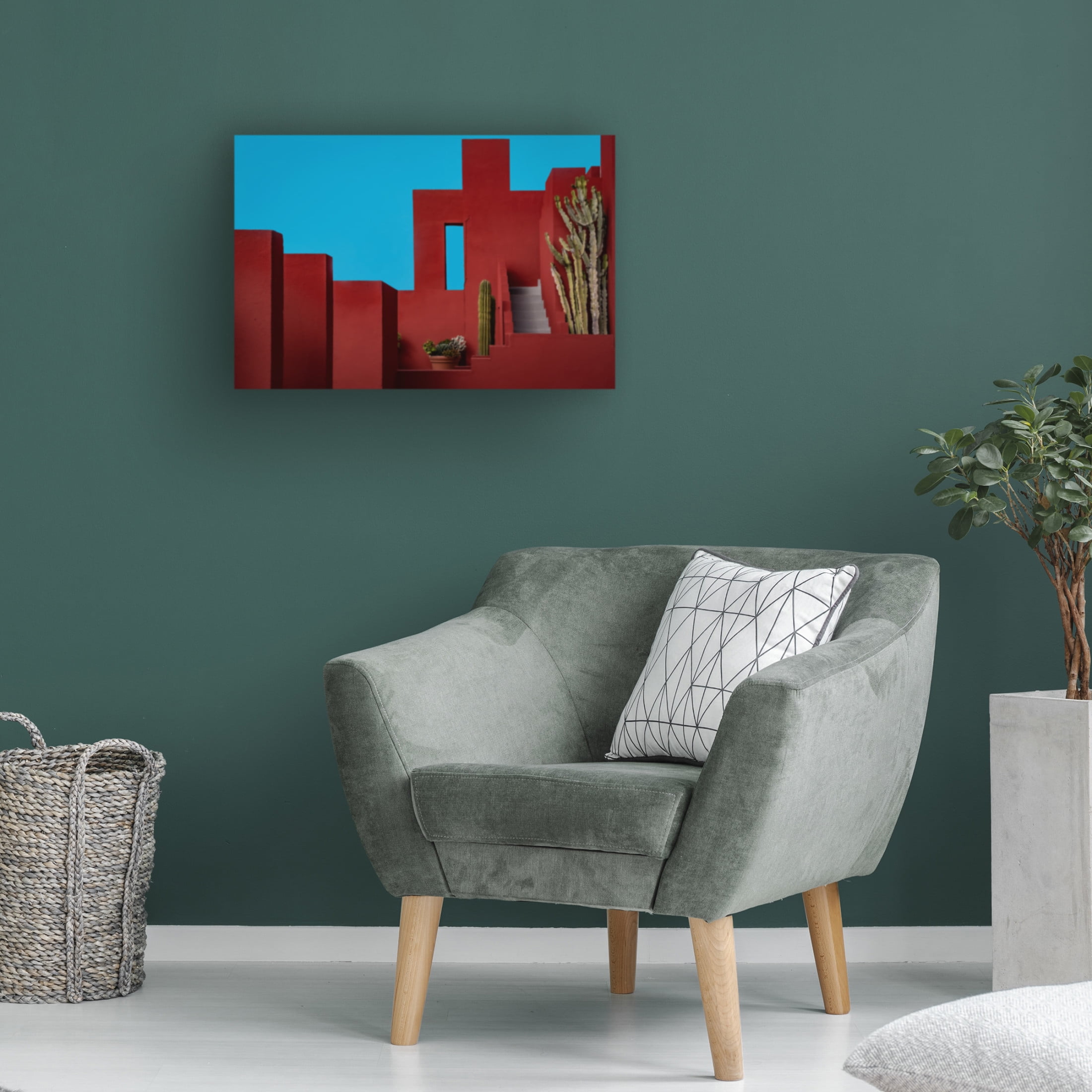 Trademark Fine Art Linda Wride Muralla Roja 15 Canvas Wall Art