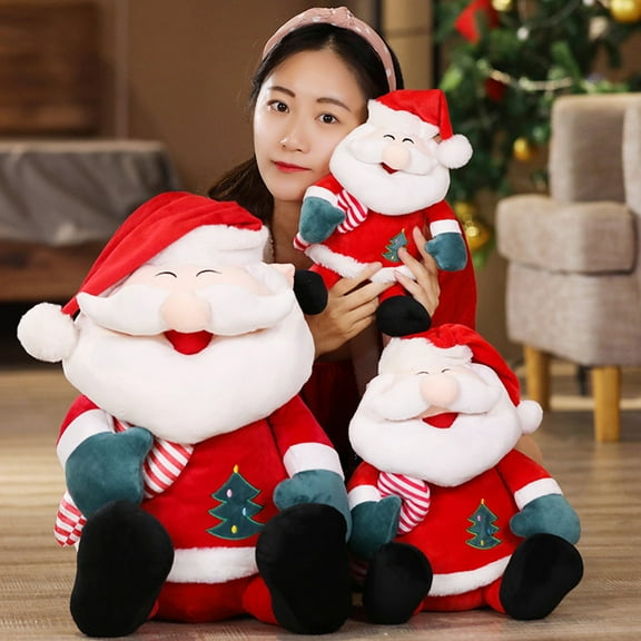 SOPOTUTU Adorable Plush Santa Claus Doll for All Ages, Red Holiday Decoration, 17.7 x 7.5 x 3.9 inches, 1 Set