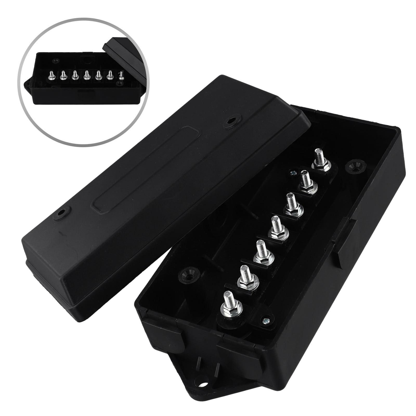 7 Way Electrical Trailer Junction Box, 7 Gang Trailer Wire Connection Box Fangkenuo
