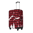 thumbnail image 2 of Bixox Washable Christmas Tree Buffalo Plaid Printed Luggage Cover, Fashion Suitcase Protector Fits for X-Large luggage, 2 of 8