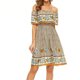thumbnail image 3 of Minnieouse Vestido corto Cintura alta Vestido de verano Vacaciones en la playa Ropa de verano Caqui L Prendas para la parte del cuerpo Caqui S Minnieouse AP010707-01, 3 of 6