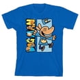thumbnail image 5 of Dog Man Jumping Youth Royal Blue Crew Neck Short Sleeve T-shirt-Small, 5 of 7