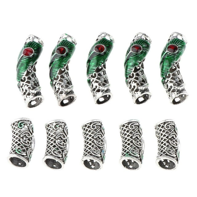 Accesorios de Decoración de Cabello Salvador Paquete 10 Cabello Trenza Anillos Rastas