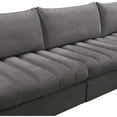 thumbnail image 6 of Meridian Furniture Jacob Grey Velvet Modular Sectional, 6 of 12
