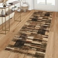 thumbnail image 2 of Garvee Geometric Runner Rug 2'x10' Modern Washable Rug for Bedroom, Non-Slip Stain Resistant Indoor Carpet for Hallway Entryway Laundry Room, Brown, 2 of 8