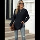thumbnail image 5 of Camisa de Larga para Mujer, Suéter de Otoño, Túnica Informal, Top Holgado con Bolsillos. Negro XL, 5 of 10