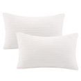 thumbnail image 6 of Phantoscope 20 Inch x 12 Inch Contemporary Off White Solid Print Corduroy Decorative Pillow Case, Zip Closure, 2 Count, 6 of 6