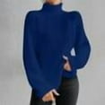 thumbnail image 1 of PEONAVET Chandail Col Roulé pour Femmes Mode Manches Longues Chandail Col Roulé Décontracté, 1 of 7