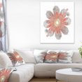 thumbnail image 1 of Simple Fleur Fractale Rouge et Blanche - Impression sur Toile Florale, 1 of 3