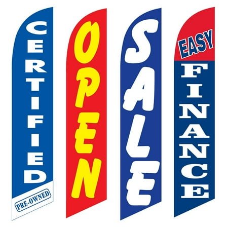 4 Advertising Swooper Flags Certified Pre Owned Open Sale Easy Finance