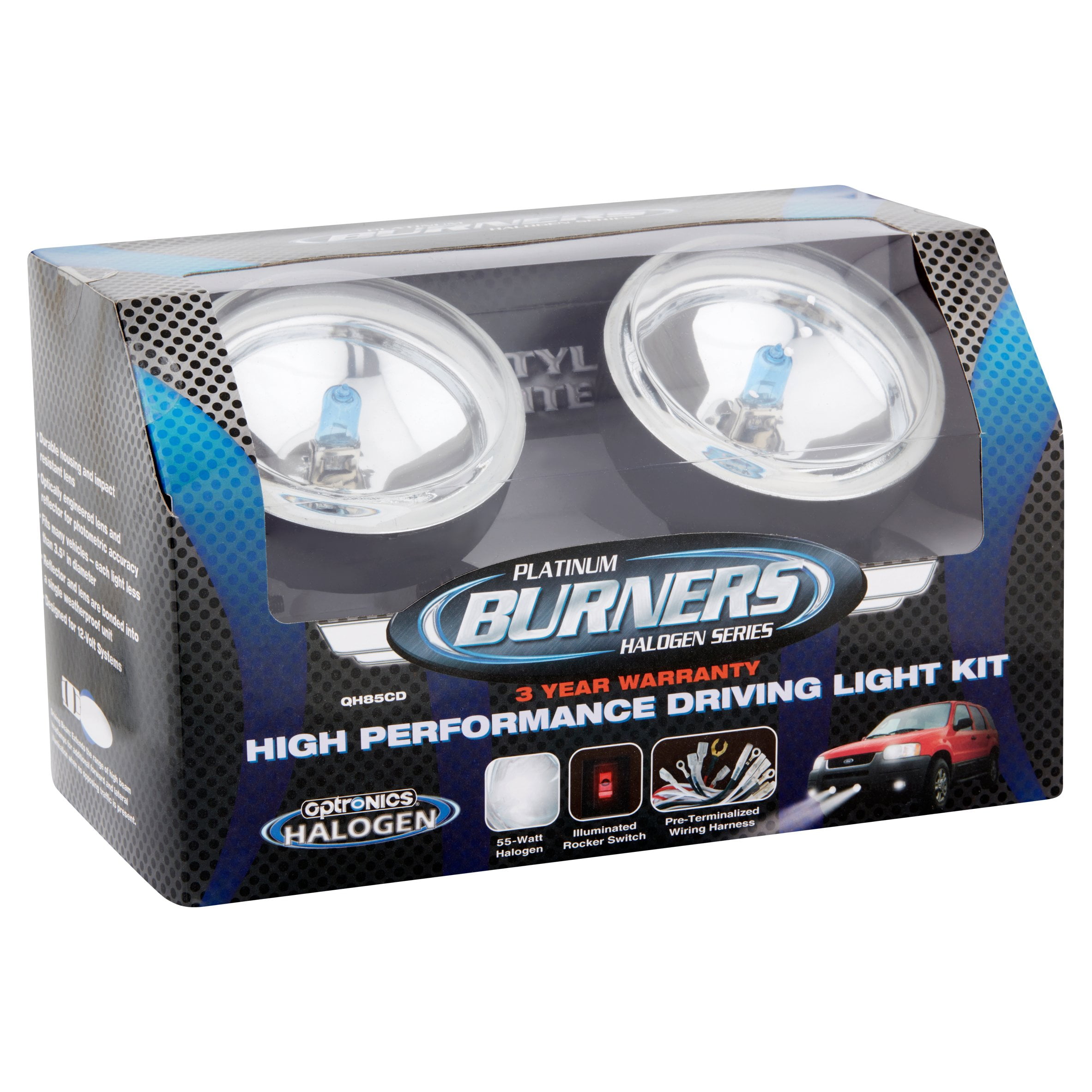 Optronics Platinum Burners Halogen Series High Performance Driving Light Kit - Walmart.com