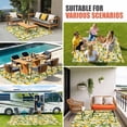 thumbnail image 4 of Summer Lemon Outdoor Rug for Patio/Deck/Porch, Non-Slip Large Area Rug 5 x 7 Ft, Yellow Green Watercolor Botanical Wooden Indoor Outdoor Rugs Washable Area Rugs, Reversible Camping Rug Carpet Runner, 4 of 8