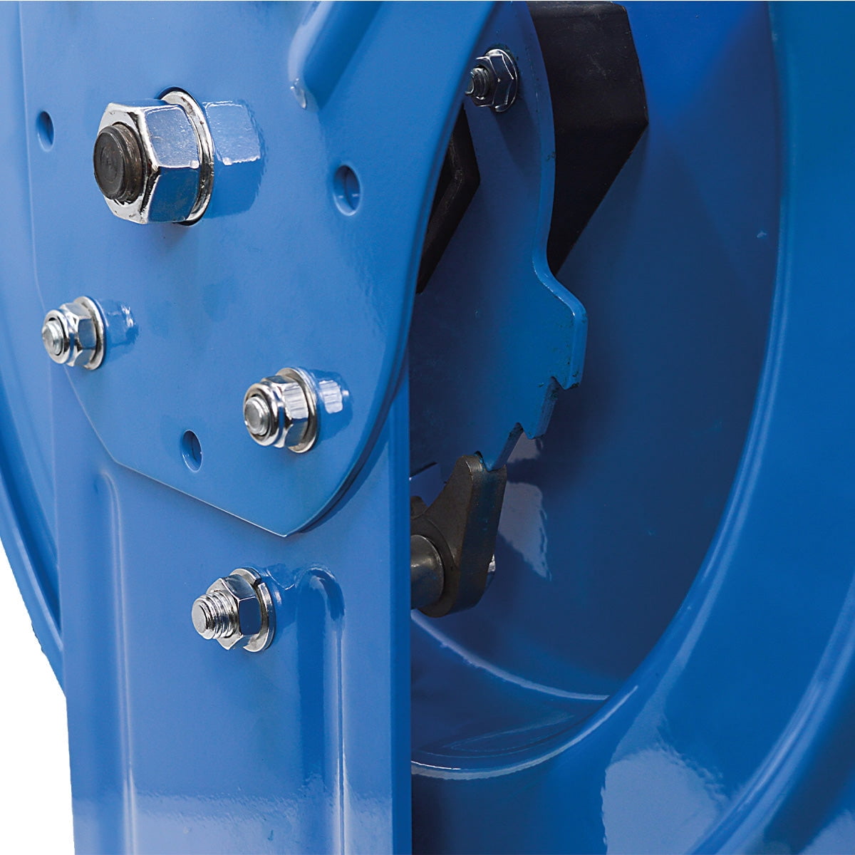 BluBird 3/8" Retractable Air Hose Reel, 300 PSI Rubber Hose, Heavy-Duty Steel Construction, Wall/Ceiling Mount