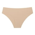 thumbnail image 1 of Gibobby Ropa interior bikini elástica para mujer Traceless Sports Fitness Tanga T Pantalones Bragas Mujer Cintura Transpirable Calzoncillos de secado rápido Sentido de mujer C(Beige, XL), 1 of 5