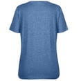 thumbnail image 4 of Pop Seller Women'S Cute Printed Short Sleeve Round Neck Front Shoulder Vintage Short Sleeve Summer Loose Shirt Top Blue 4XL, 4 of 4