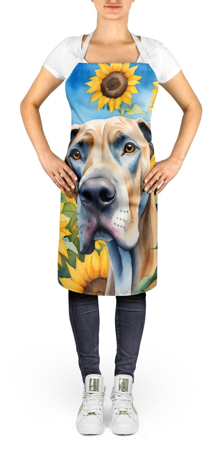 Yorkshire Terrier in Sunflowers Apron