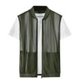thumbnail image 2 of HUANBAI Men's Summer Casual Lightweight Breathable Mesh Cycling Travel Zip Vest, 2 of 3