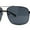 Gunmetal Black, variant on Air Force Luxury Classy Rectangular Officer Pilots Metal Sunglasses Black Green