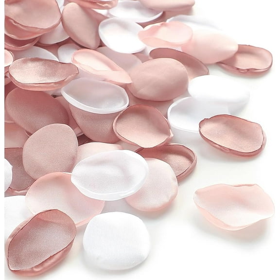 300pcs Rose Petals Dusty Rose Blush Faux Silk Flower Petals for Wedding Flower Girl Basket Aisle Scatter Dinner Table Centerpieces Party Confetti Bridal Shower Romantic Night Decoration Rose Pink