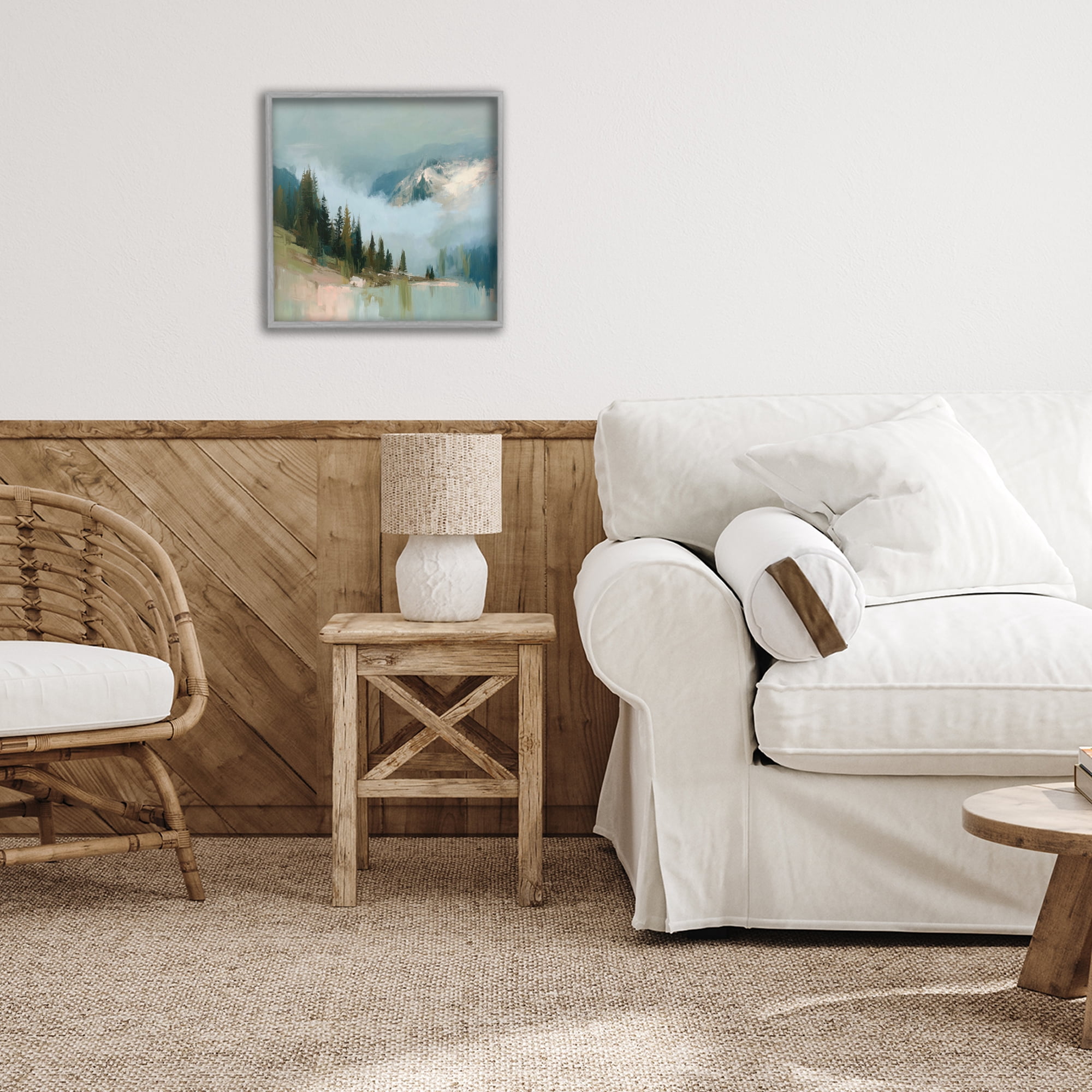 Stupell Industries Fog On The Mountains Gray Framed Giclee Art, design by Kim Curinga