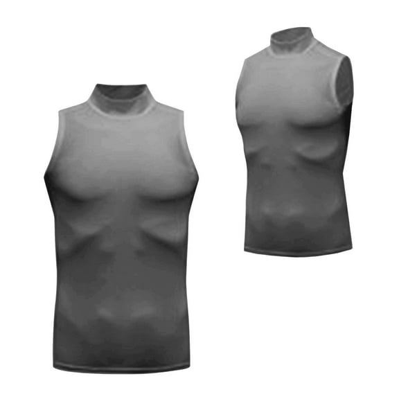 Sport Vests for Men Solid Color Fashionable Leisure Fitness Sports Slim Tank Workout Stand Collar Tank Tops Sleeveless Gym Training Bodybuilding Muscle T Shirt Lightweight Soft Vests