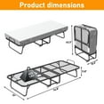 thumbnail image 4 of ANPOO Folding Bed with 5" Foam Mattress, 75" x 31" Portable Foldable Bed with Metal Frame & Lockable Wheels & Dust Cover, 4 of 8