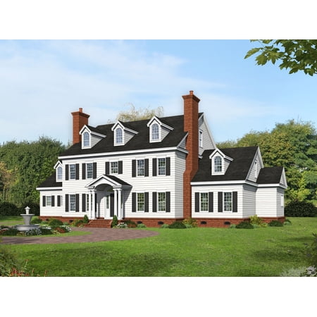 763-4519: Traditional Country 6 Bed, 6 Bath Luxury Home Plan, 8300 Sq Ft: Full Blueprints with License to Build by Home Plan Marketplace - Lesuto