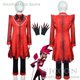thumbnail image 4 of ALASTOR Cosplay tamaño infantil Hazbbin Anime Cosplay disfraz peluca orejas Hotel accesorios Halloween uniforme hombres mujeres chaqueta traje rojo, 4 of 5