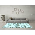 thumbnail image 3 of Ahgly Company Indoor Round Abstract Light Blue Modern Area Rugs, 8' Round, 3 of 4