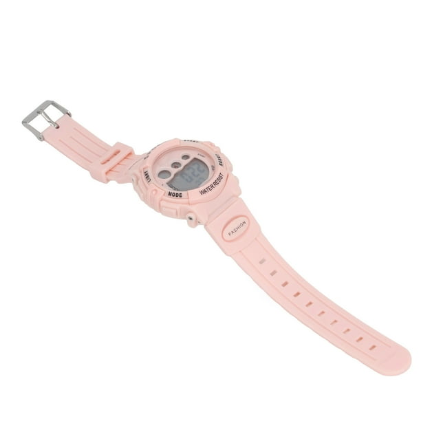 RelOJ Digital Para Niones, Cronómetro Rosa de Pulsera para Niños para Deportes para edades de 5 a 17 Años
