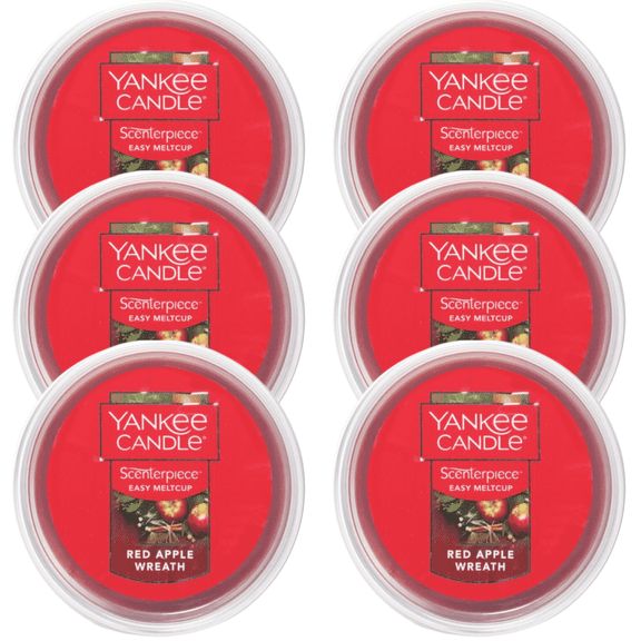Yankee Candle Red Apple Wreath Scenterpiece Easy MeltCup (Pack of 6)
