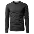 thumbnail image 2 of H2H Mens Casual Slim Fit Long Sleeve V-neck T-Shirts Of Various Colors CHARCOAL US XL/Asia XXL (KMTTL0374), 2 of 6