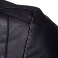 thumbnail image 3 of Men's Spring And Winter Solid Color Long Sleeved Stand Collar Zipper Leather Jacket, 3 of 7
