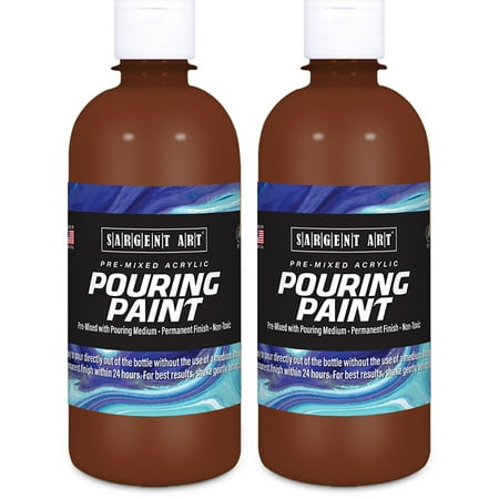 UPC: 0194629117529 | Sargent Art Acrylic Pouring Paint 16 oz Burnt Umber Pack of 2
