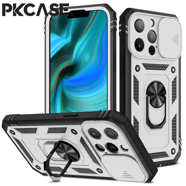PKCASE Push Window Phone Case For iPhone 16 15 14 Pro Max 360 Degree Rotate Stand Shockproof Cover For iPhone 13 14 15 Plus tzw
